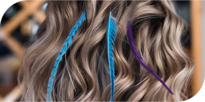 hair feathers